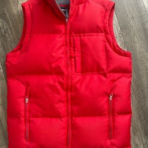 Splitrail puffer vest red men’s Sz S